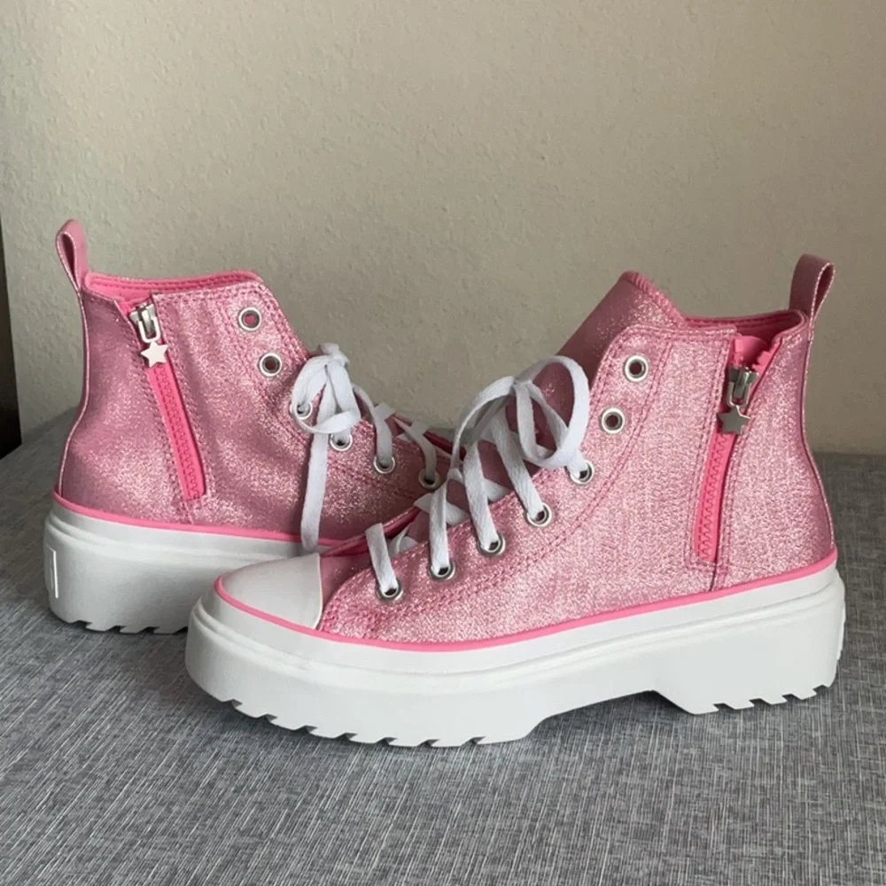 New Converse All Star Sparke Pink Platform High-Top Sneakers Junior 6/ Womens 8